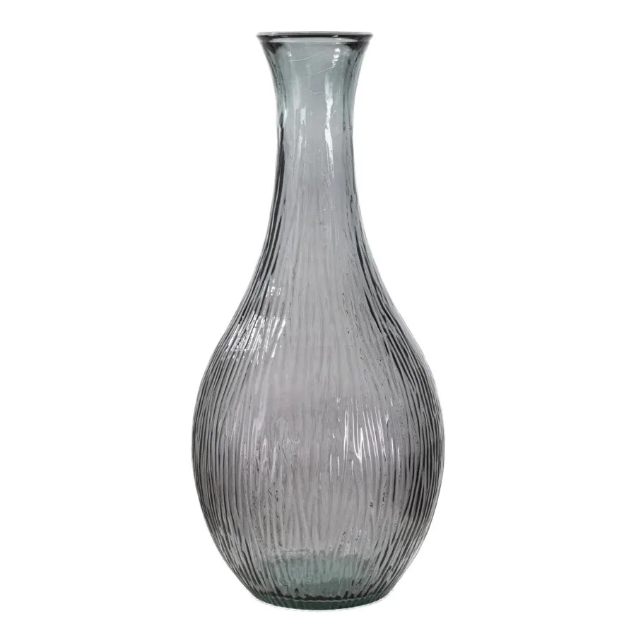 Wazon ARABE LOW z Recyklingowanego Szkła Dymnego 34x75 cm (PRODUKOWANY W HISZPANII)